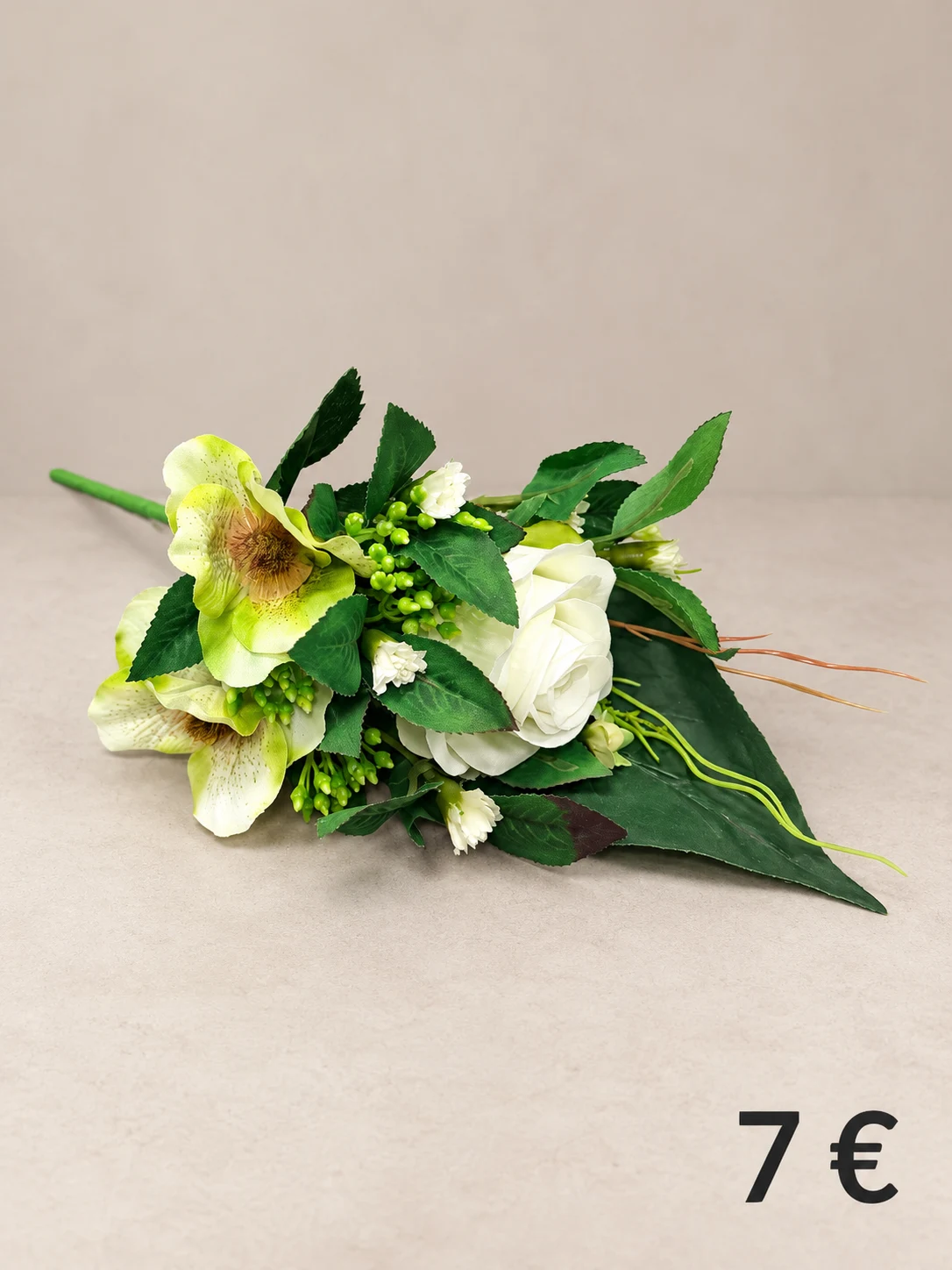 Mini bouquet blanc et vert