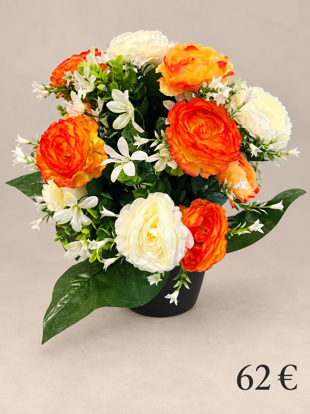 Roses orange et blanches